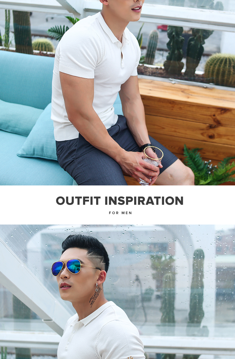 Mùa hè thêu tay áo len ngắn tay áo thun nam Slim skinny skinny thể thao POLO thể dục nam bình thường áo thun nam polo