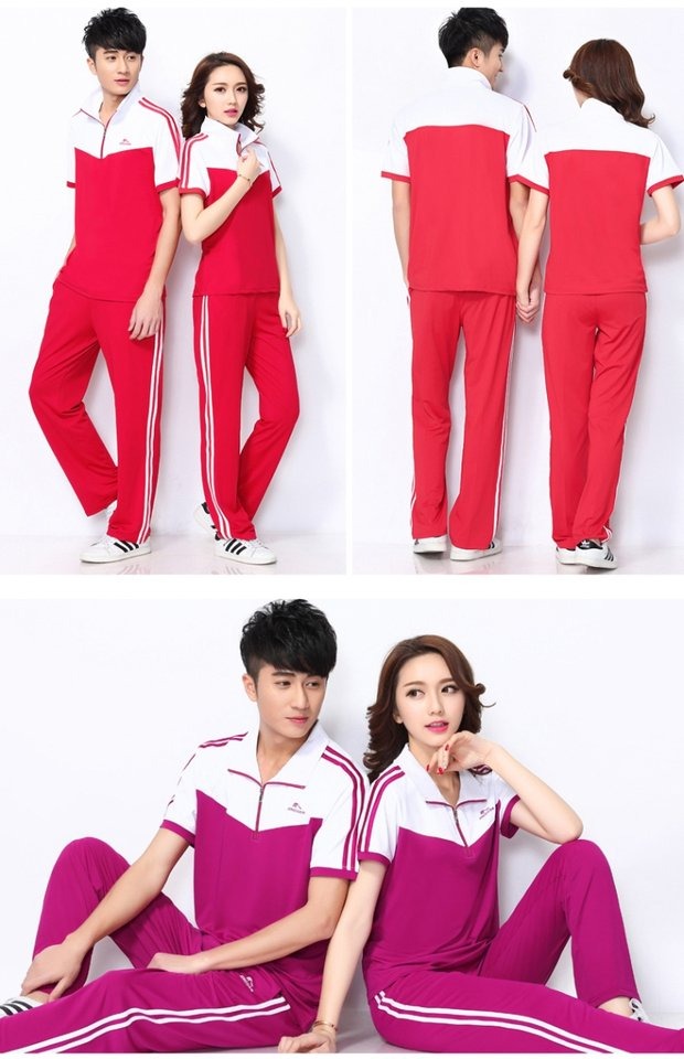 Mùa hè mới phong cách Jinguan áo thun ngắn tay quần thể thao phù hợp với kích thước lớn trung niên Jiamusi nhảy nhóm quần áo - Thể thao sau bộ adidas nam