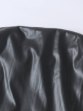 Элегантный полиуретановый топ без лямок, осеннее сексуальное модное платье, приталенная юбка, европейский стиль