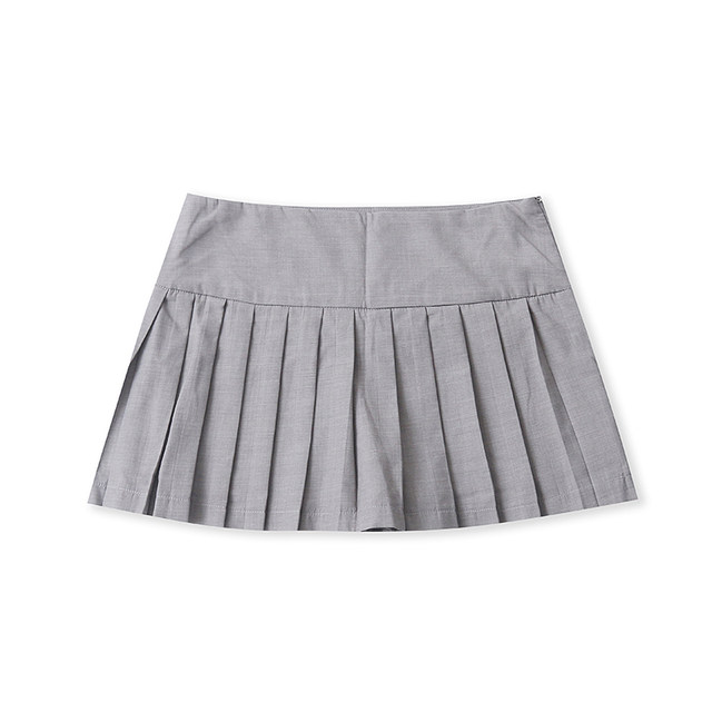 Summer ຕ້ານການເປີດເຜີຍແລະ slimming pleated skirt ສັ້ນ