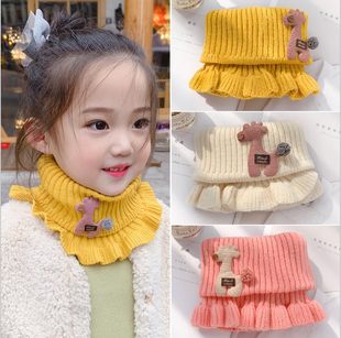 子供用ネックスカーフ、子供服スカーフ、ニット暖かいネックスカーフ、男の子と女の子用のレース保護ネックスカーフ