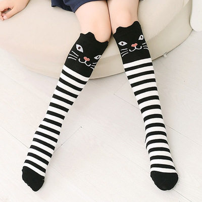 Autumn Winter Money Over Kneecap Child Middle Cylinder Socks Girl Casual 100 hitch Boy pure cotton Long Sox Korean version (paragraph one) -Taobao