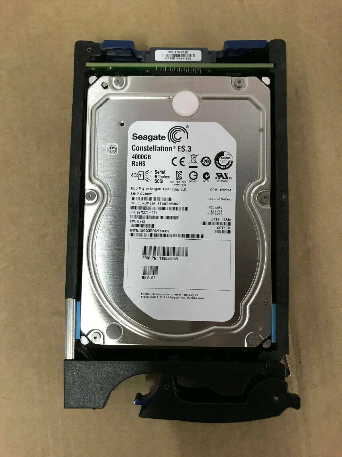EMC VNX 4T 3 5 7 2 SAS 005050953005050748005050148 Storage Hard disc