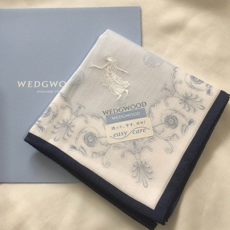 Authentic Japanese Wedgwood Handkerchief, Square Scarf, Fresh and Artistic, Gift for Best Friends and Sisters Authentic Japanese Wedgwood Handkerchief, Square Scarf, Fresh and Artistic, Gift for Best Friends and Sisters