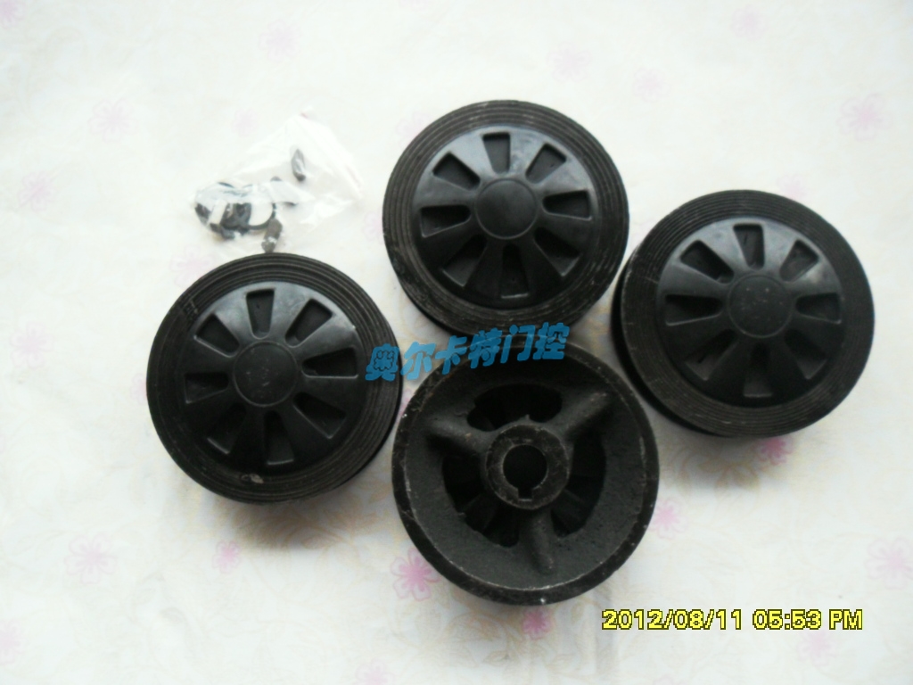 Electric telescopic door wheel Tongli special V-shaped wheel Automatic door caster Telescopic door wheel Cast iron head wheel