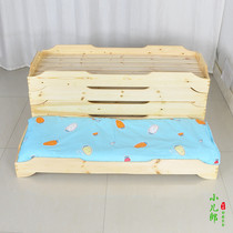 Solid wood bed Pinus sylvestris childrens bed childrens garden bed childrens midday bed folding solid wood pattern single lunch bed School