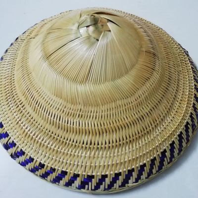 Bamboo hat hat screw shape bucket hat hat bamboo sun protection rain cap dance props fisherman's hat