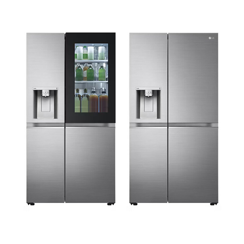 Lg Refrigerator S651Mb78B Spherical Dual Ice Maker Refrigerator with Knock-To-Open See-Through Door, Side-By-Side Home Refrigerator Lg Refrigerator S651Mb78B Spherical Dual Ice Maker Refrigerator with Knock-To-Open See-Through Door, Side-By-Side Home Refrigerator