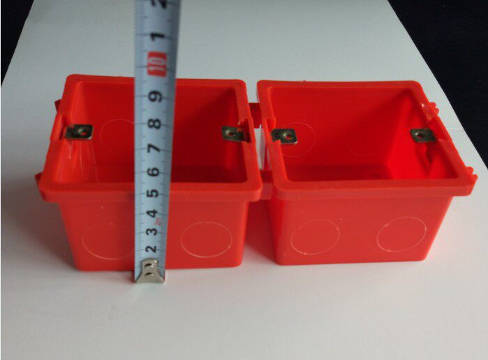 PVC5 cm high assembled box cassette cassette box single body bottom box junction box double triple box punching thickened red