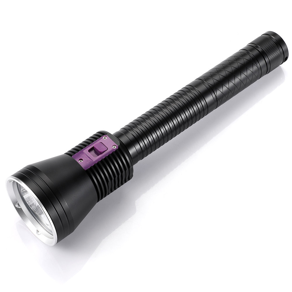 New diving flashlight 3*P70 high-power lighting 8000 lumens magnetic control switch white light yellow light flashlight