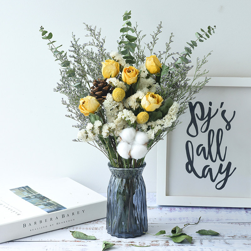 Yunnan natural rose Eugaliqian Flowers Real Flowers Art Bouquet Home Living Room Table Decoration Furnishing Flower Arrangement-Taobao