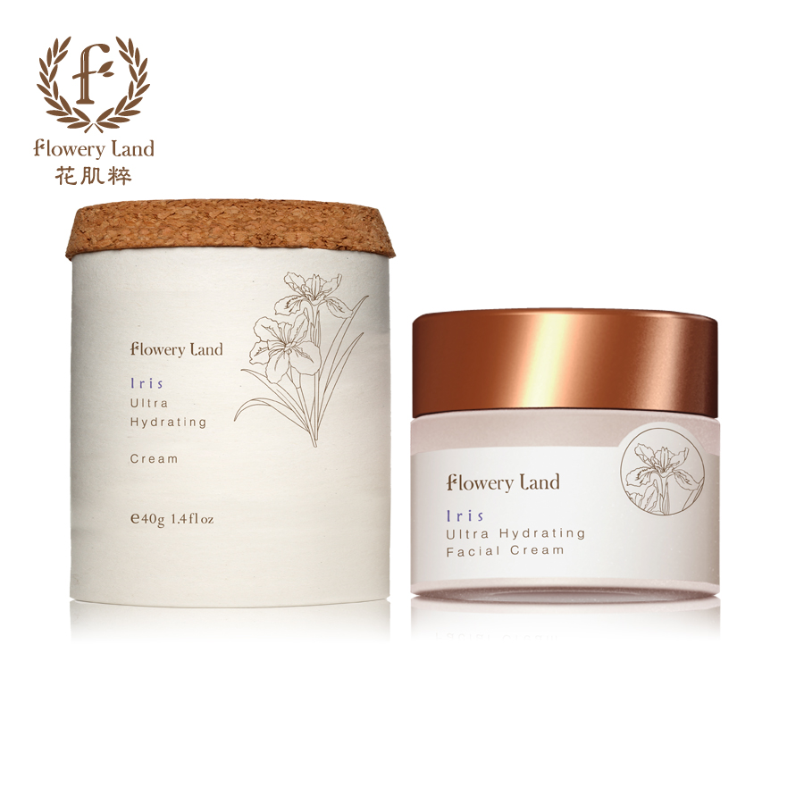 花肌粹鸢尾花补水面霜40g 早晚面部护理霜补水保湿女