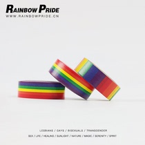 RainbowPride Six-color rainbow paper tape hand account pull strip decorative collage tape Gay handmade tape glue LGBT