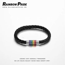 RainbowPride rainbow pride does not fade titanium steel couple bracelet LGBT equality niche bracelet