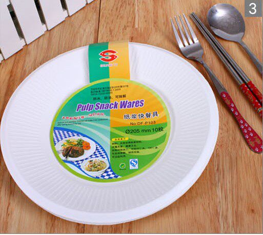Disposable snack paper disc pulp disc paper laminated plate 8 inch disc ten only