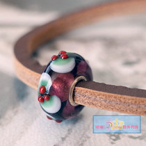 Spot discount] Trollbeads Tobes special edition glass beads brown leather rope set bracelet