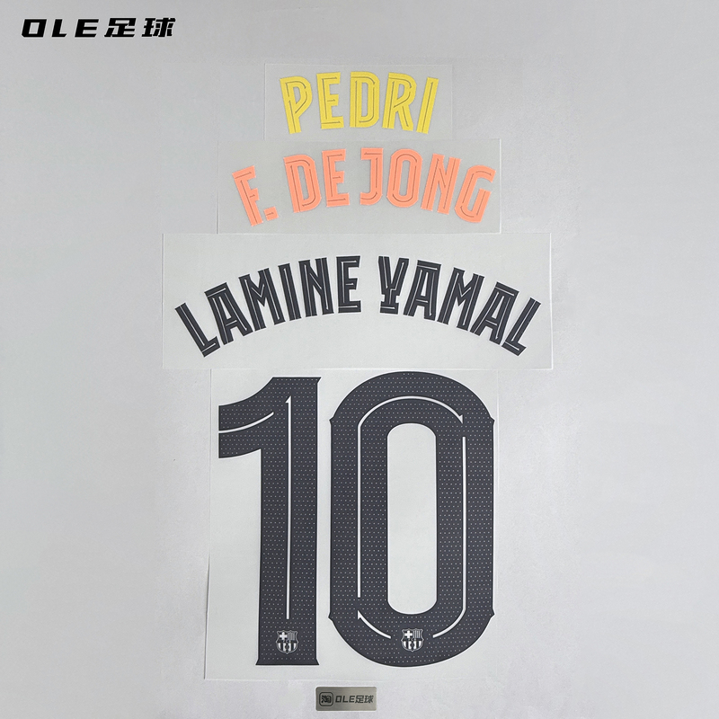 Ole Football 25-26 Barcelona Cup Home and Away Shirts with Printed Numbers and Armbands, Yamar