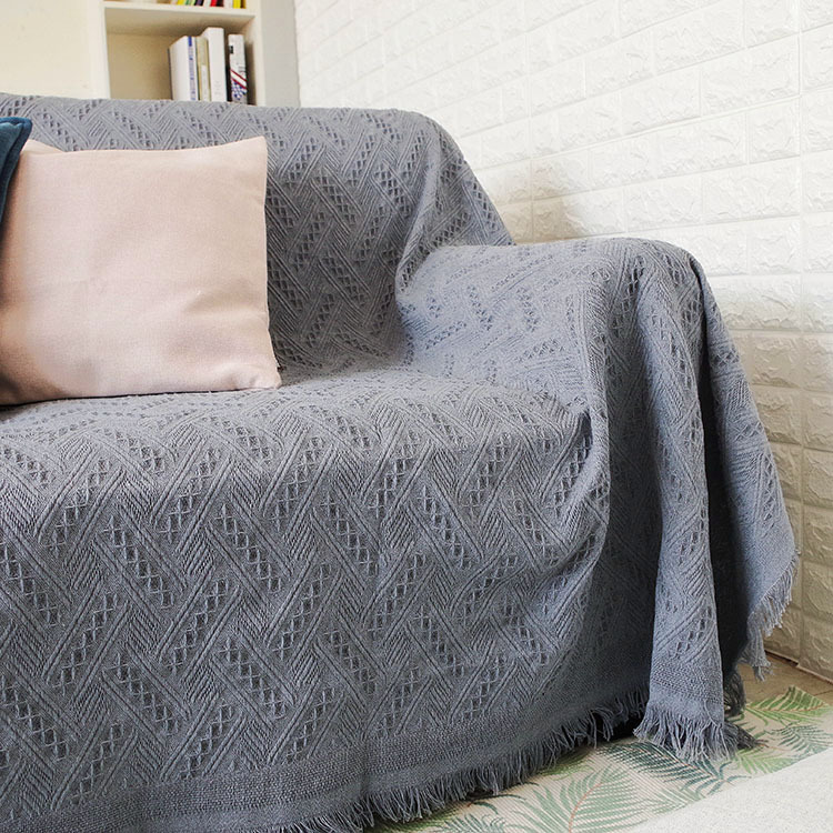 ins nordic đơn giản màu xám sofa kẻ sọc vải sofa chăn bọc vải bụi che nắp bảo vệ bìa đầy đủ - Bảo vệ bụi áo trùm vệ sinh máy lạnh