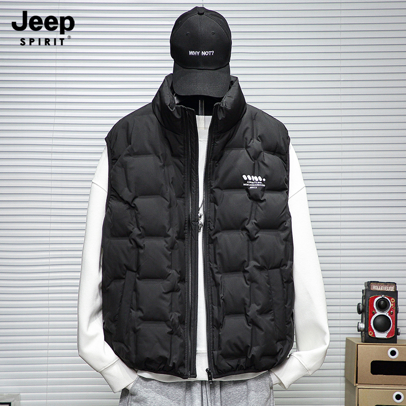 Jeep Spirit Jeep Trendy Brand Plus Size Loose Fit down Vest for Men Winter Warm Vest Jacket Jeep Spirit Jeep Trendy Brand Plus Size Loose Fit down Vest for Men Winter Warm Vest Jacket
