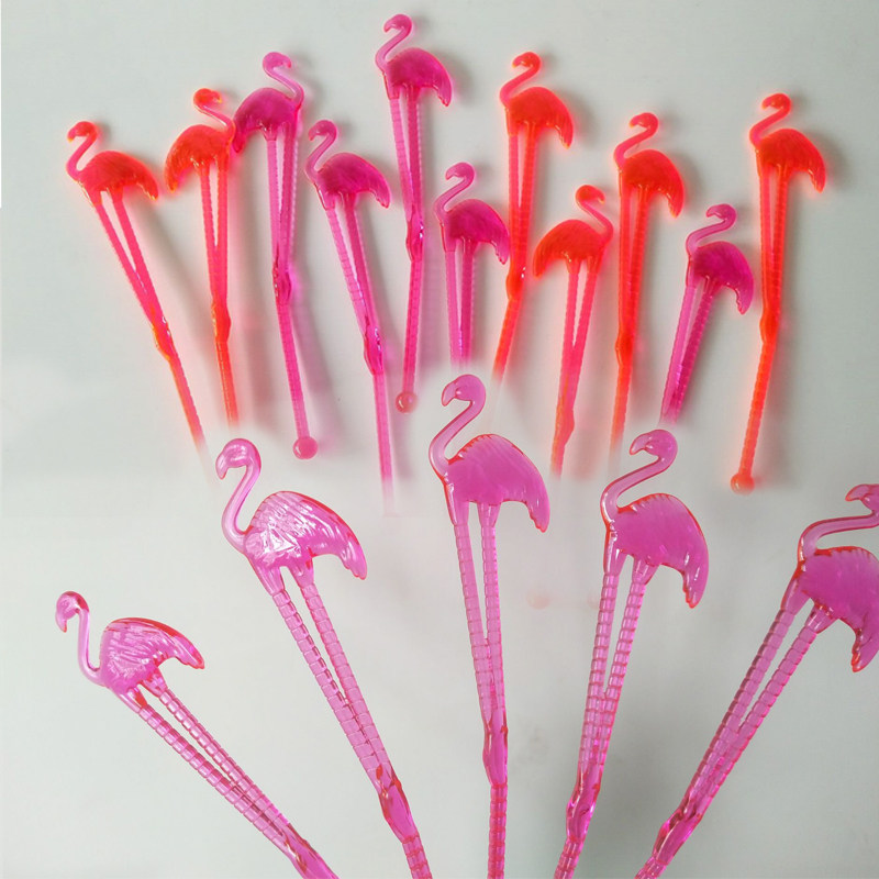 Flamingo Wine Stick Plastic Bartending Mixing Stick Promotional Craft Gift Coffee Stick
