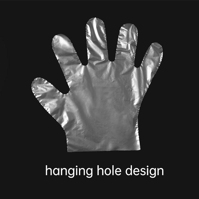 New disposable film transparent crayfish pe household goods high quality thickened beauty gloves