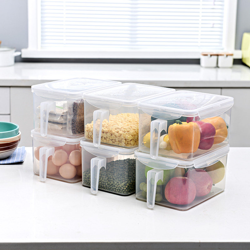 Large refrigerator storage box grains sealed box food preservation box egg box drawer vegetable kitchen artifact
