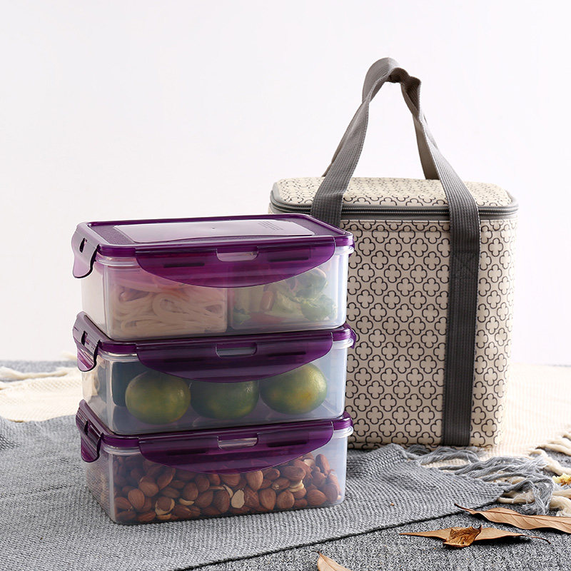 Puye Plastic Preservation Box Package Set Microwave Lunch Box Food Seal Box Refrigerator Storage Box Picnic Box
