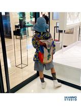 iaiammo Western style parent-child children adult suit shorts 5-point pants pants