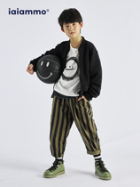 iaiammo original design spring new foreign style simple atmosphere childrens neutral casual loose coat jacket