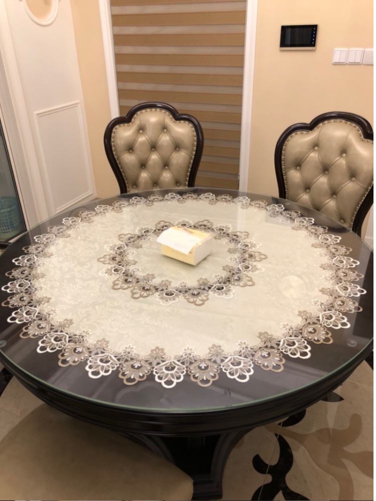 Bảng vải đôi vòng bảng quay vải vải màu tròn nhỏ placemats bảng Bảng lớp Mỹ Continental - Khăn trải bàn khăn bàn