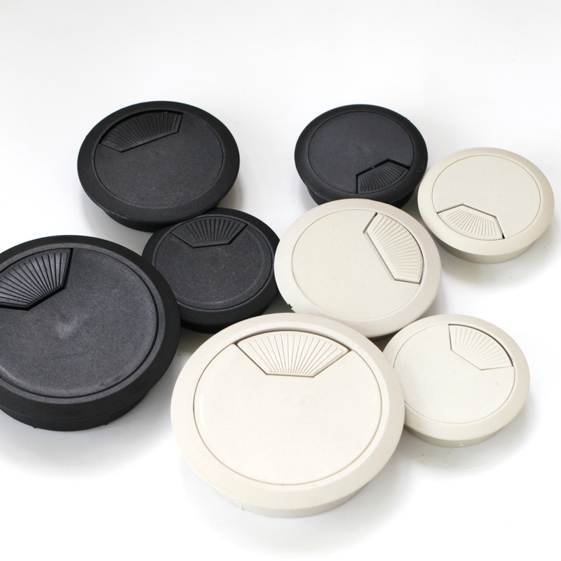 Black gray and white round wire hole cover computer desk wire hole cover desk wire box 50 53 60 80mm