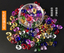 Small Yuanbao colorful glaze ornaments Buddha statues filled with artificial crystals for the Xumanzha gems to call for the Buddha