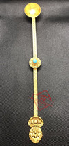 Golden manna spoon King Kong spoon copper water scoop Tibetan Buddhist crafts Tantric supplies sprinkling