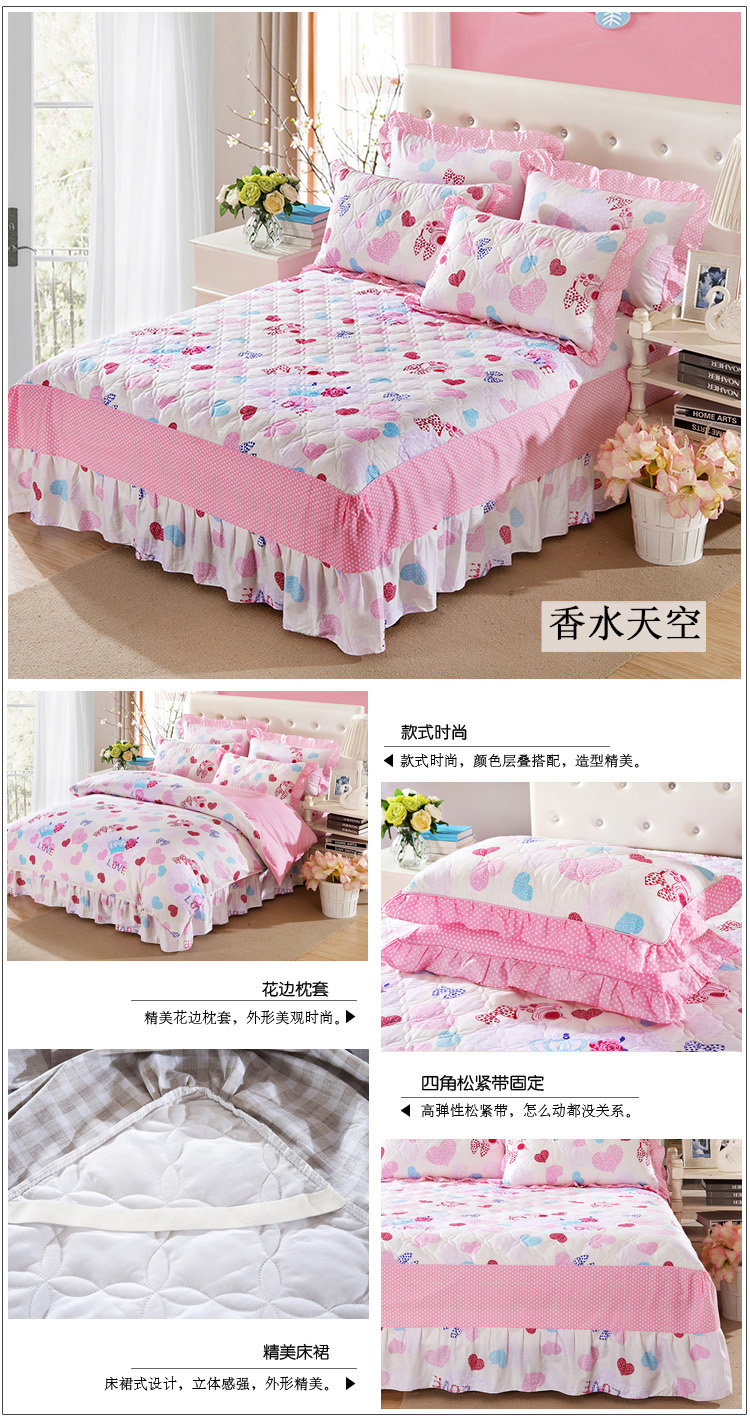 Cotton phim hoạt hình chăn bông đệm giường trẻ em bông cộng với giường bông trải giường trampoline tấm trải giường chăn đơn mảnh đặc biệt cung cấp ga giường viền họa tiết