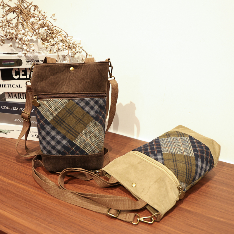 2026 Autumn and Winter New Super Popular Suede Original Design Patchwork Bucket Bag Women's Casual Shoulder Crossbody Bag