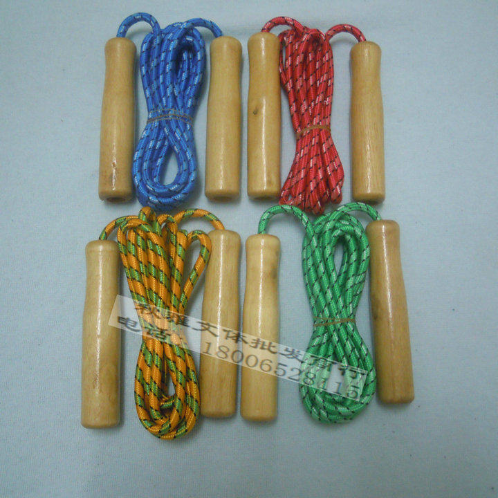 Manufacturer Direct Wooden Handle Jump Rope Professional Student Jump Rope Home Fitness Single Jump Rope Green Environmental Protection