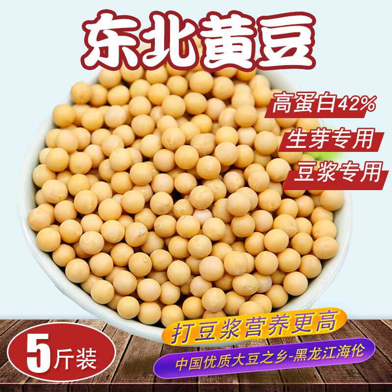 Northeast farmers grow new soybean raw bean sprouts to beat soy milk special Helen soybean 5 pounds of non-GMO soybeans