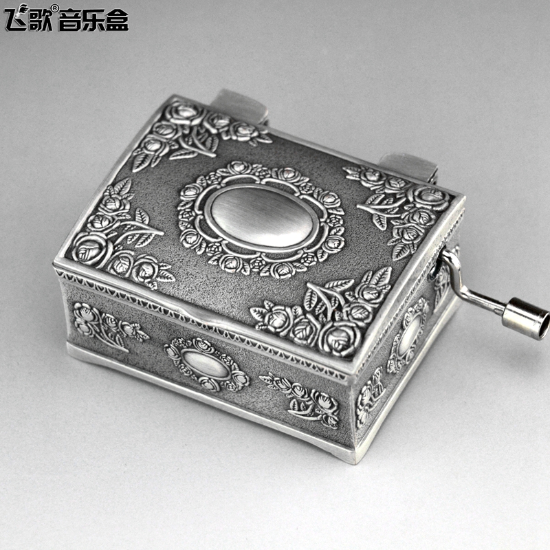 Elf Princess Romantic Rose Music Box Mini Hand-Rock Metal Octet Box Creative Birthday Gift Girl Girlfriend