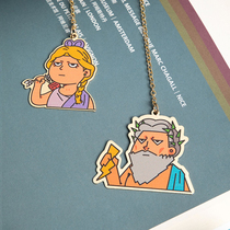 British Museum Metal Bookmark High-end cute cartoon pendant students create graduation gifts with couple