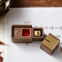 Xiling Yinshe portable copper seal private fixed engraved printing mud printing cage set name engraving calligraphy signature ancient style