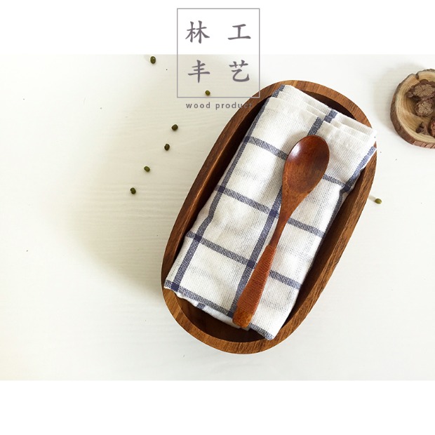 Đĩa gỗ hình chữ nhật kiểu Nhật Bản Bánh mì salad rau quả đậu phộng đĩa sáng tạo tấm gỗ lớn khay go