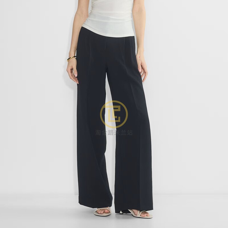 Aritzia High-Waisted Ultra-Wide-Leg Pants the Effortless Wider Solid Color Dress Pants 111478 Aritzia High-Waisted Ultra-Wide-Leg Pants the Effortless Wider Solid Color Dress Pants 111478