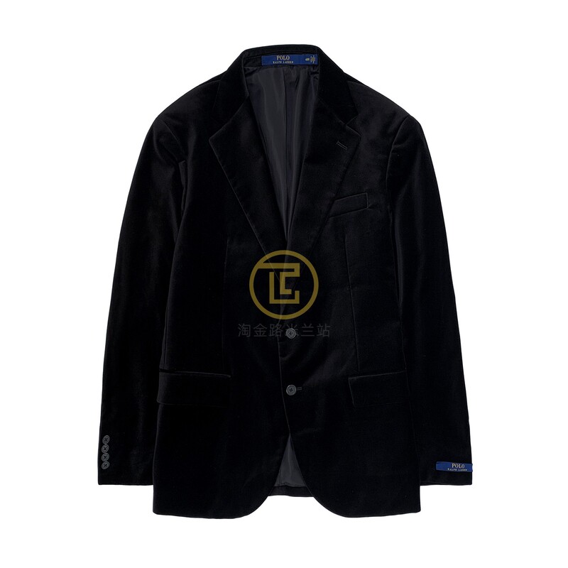 Rl Men's Velvet Casual Suit Jacket for Men