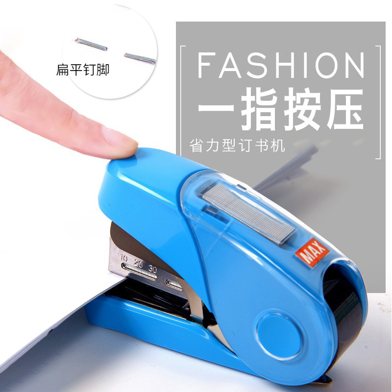 Japan Max Student-Friendly Mini Stapler Hd-10Fl3K Standard Type Flat Staple Size 10 Stapler