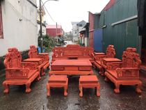 Living room home solid wood furniture rosewood flying sofa 13-piece set finely carved mortise and tenon structure