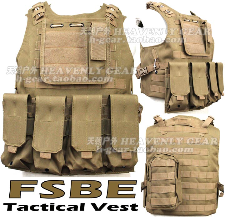 American FSBE Tac VEST Assault Reconnaissance Amphibious Assault CS Field Protection MOLLE Tactical Vest Sediment