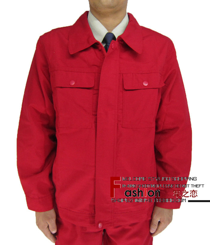 New red upscale spring autumn winter style work suit men's engineering suit management workwear machine to suit five colors