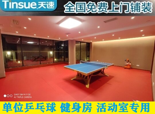 Tiansu floor paste Guangdong package installation table tennis professional sports competition floor paste non-slip wear-resistant environmental protection tasteless