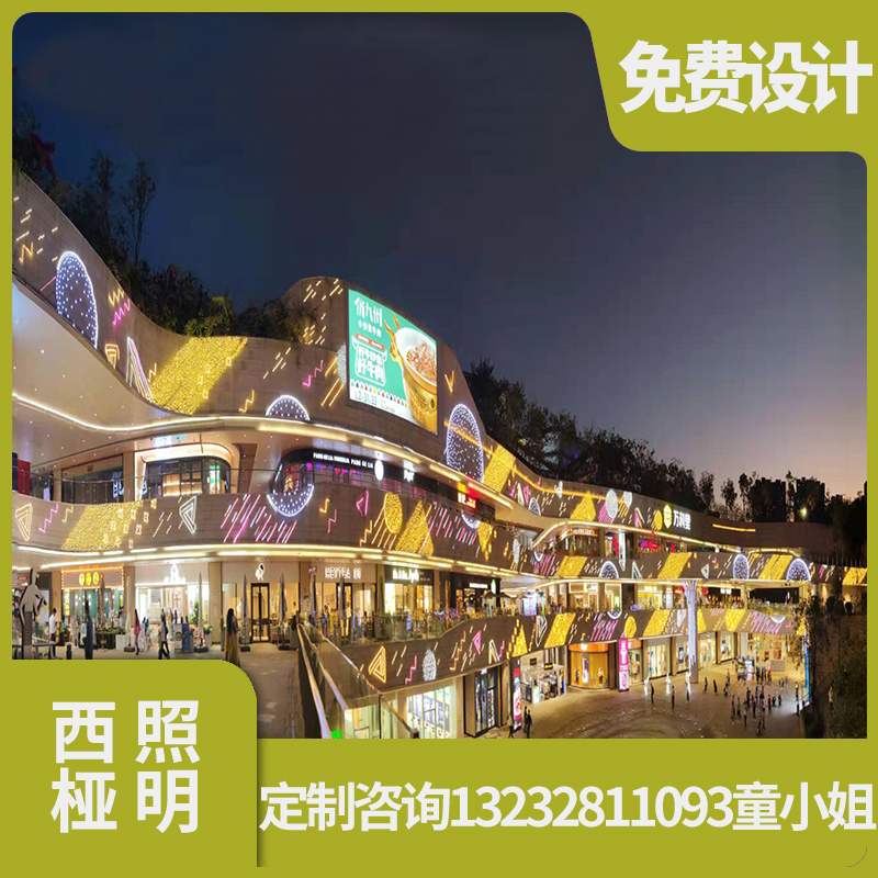 Curtain Wall Lamp Painting Beauty Chen Outdoor Mall Lamp Painting body glass mesh Red wall brightening neon light Lamp painting