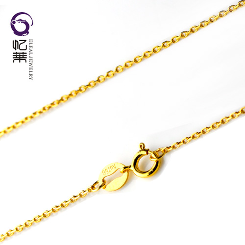 Yilai counter 18K gold necklace jewelry exquisite fashion women's Q word chain certificate